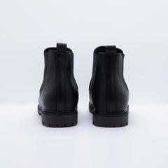 Chelsea Negro en cuero liso +7CM
